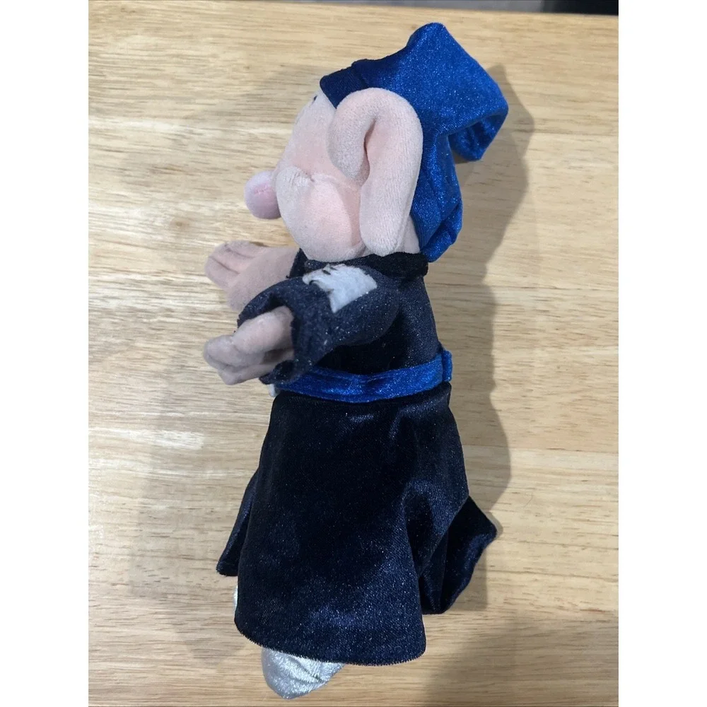 Disney Store‎ Dopey Plush Stuffed Doll Small Blue Robe Soft Toy Dwarf Snow White